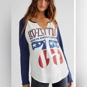 NWT DayDreamer LA x Free People Led Zeppelin North American Tour Long Sleeve Tee